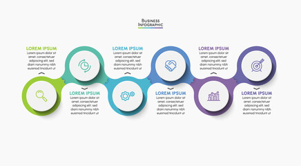 Wall Mural - business data visualization. timeline infographic icons designed for abstract background template mi