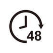 round up to 48 hrs work time effect icon