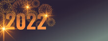 2022 New Year Party Firework Wishes Banner Design