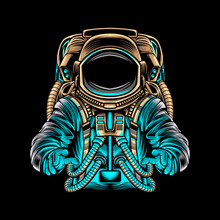 Colorfull Astronaut Vector Illustration
