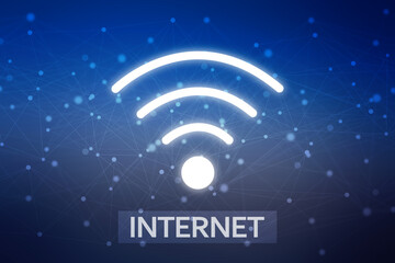 Poster - 2d illustration WiFi symbol sign
