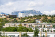 View of the city of Alushta and Mount  Demerdzhi in Crimea