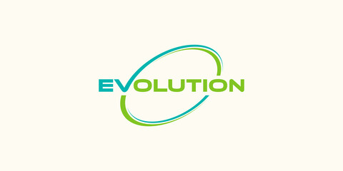 work mark revolution logo with ring swoosh concept.
