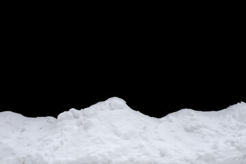 Poster - snow isolated on a black background. winter design element