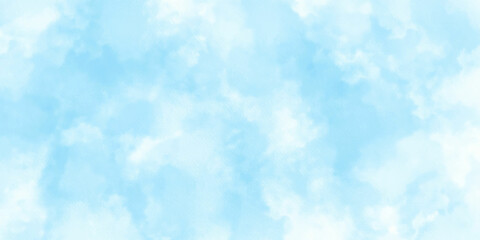 blue sky with clouds and abstract watercolor digital art painting for texture background. abstract b