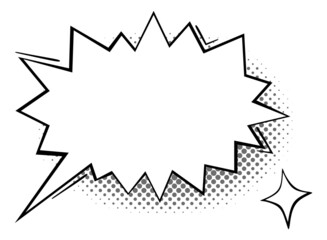 Poster - Scream message balloon. Empty bubble for angry speech
