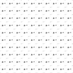 Poster - Square seamless background pattern from black social distance symbols are different sizes and opacity. The pattern is evenly filled. Vector illustration on white background
