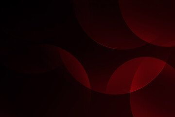 Poster - Abstract Modern Circles in Red with Dark Color Backdrop. New trendy minimalist concept background