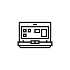 Poster - laptop vector icon. computer component icon outline style. perfect use for logo, presentation, website, and more. simple modern icon design line style