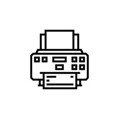 Poster - printer vector icon. computer component icon outline style. perfect use for logo, presentation, website, and more. simple modern icon design line style