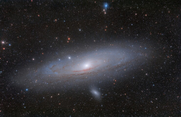  Photo of the Andromeda Nebula galaxy taken through an amateur telescope. Photos of real space objects.