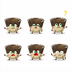 Sticker - Cartoon character of truffle chocolate milk candy with what expression