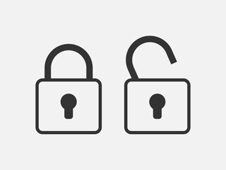 Poster - Close icon vector sign. Cancel symbol padlock web design. Error, denied, avoid or wrong data button.