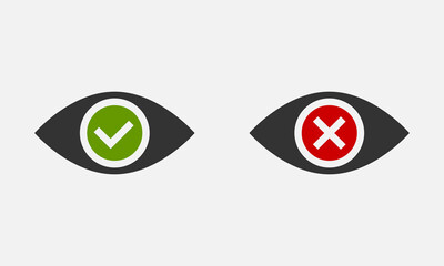 Poster - Show password icon, eye symbol. Vector vision hide from watch icon. Secret view web design element.