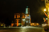 Fototapeta Konie - Sandomierz nocą  rynek 