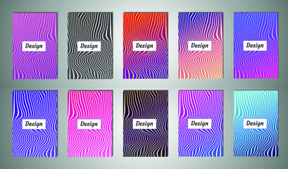 Poster - Colorful gradient pattern background, abstract geometric shape vector texture. Сover graphic design, geometric line minimal pattern background