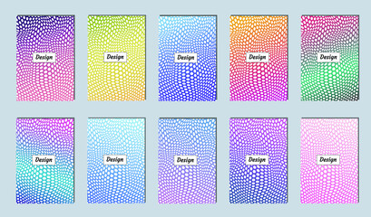 Aufkleber - Colorful gradient pattern background, abstract geometric shape vector texture. Сover graphic design, geometric line minimal pattern background