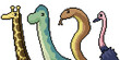 pixel art animal long neck