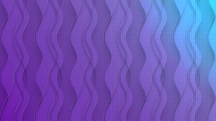 Poster - Background with infinitely flowing wavy lines. 3d rendering loop animation HD