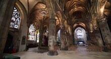 Travel To Edinburgh Old Town St Giles Cathedral Interior Beautiful Historic Parish Church In The Old Town Of Edinburgh. St Giles Cathedral Medieval Cathedral In City Located In The Heart Of Scotland