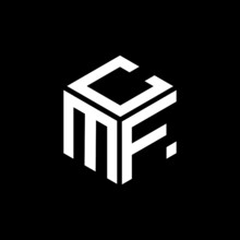 CMF Letter Logo Design On Black Background.CMF Creative Initials Letter Logo Concept.CMF Letter Design. 