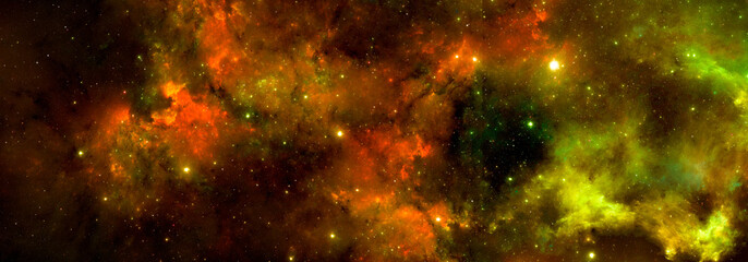 Wall Mural - a deep space nebula with bright stars