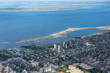 Copenhagen, Denmark - August 21, 2021: Aerial view of Amager Beach Park.