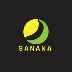 Poster - Banana vector logo. Banana icon in flat style.