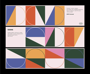Poster - Bauhaus Poster Design Template With Abstract Geometric Shapes