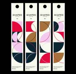 Fototapete - Mid-Century Design Aesthetics Vector Poster Template