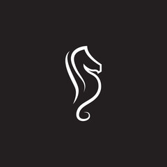 Wall Mural - modern shape seahorse logo symbol icon vector graphic design illustration idea creative