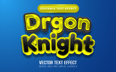 Wall Mural - Dragon knight editable text effect cartoon style