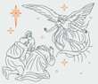 Biblical elements for postcards or Christmas designs. Suitable for postcards, patterns and Christmas designs.