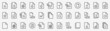 © OpenDesigner - Document line icon set. Documents symbol collection. Different documents icons vector illustration