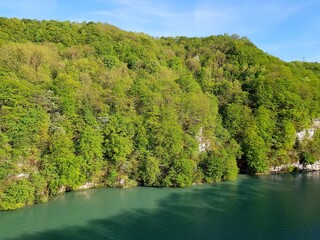 Canvas Print - Le Rhône, entre Ain et Haute-Savoie, France	
