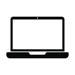 Canvas Print - Laptop icon with blank screen. Notebook vector icon.