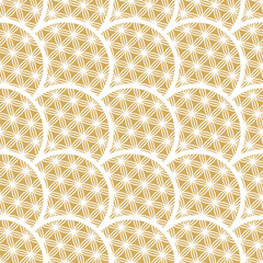 Poster - Abstract seamless gold pattern in Asian style.