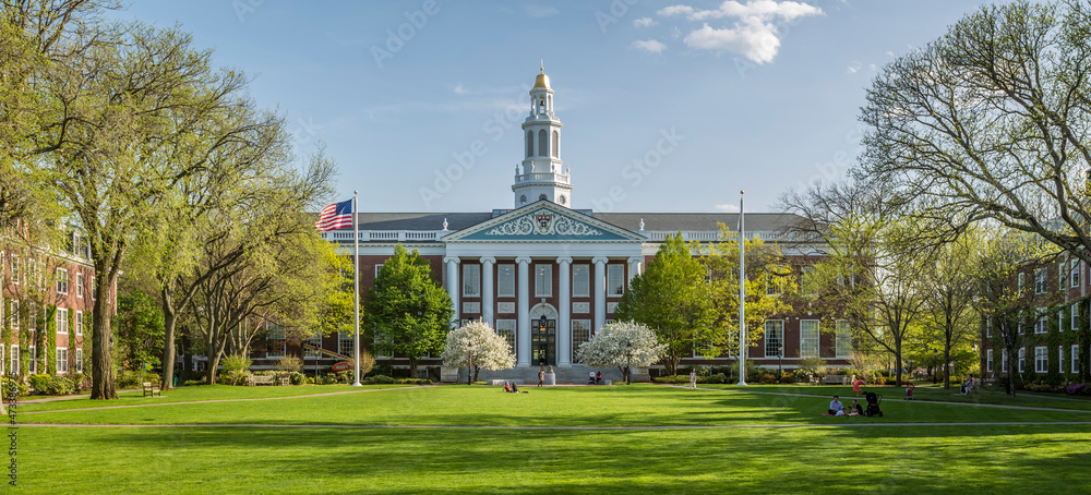 View of the Harvard University's Campus in Cambridge, Massachusetts ...