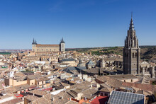 View From The Tower Of Ildefonso Church In Toledo (Spain)
