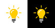 Light bulb icon. Energy and thinking symbol. Creative idea and inspiration concept. Isolated raster illustration on white background.