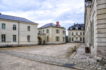 Located where the three regions of Poitou, Anjou and Touraine meet, the Royal Abbey of Fontevraud is one of the largest surviving monastic towns from the Middle Ages. France, Europe. Loire Valley