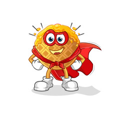 Wall Mural - waffle heroes vector. cartoon character