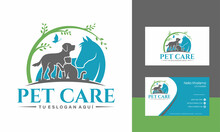 Horse, Dog, Cat Animal Logo Design Vector Template
