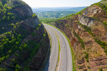 Sideling Hill Anticline, Highway Cut In PA