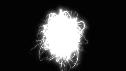 Canvas Print - Abstract colorless lighting effect. Chaotic light streaks splashes motion