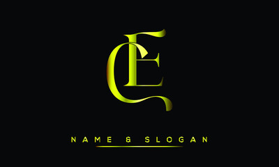 CE,  EC,  C,  E   Abstract  Letters  Logo  Monogram