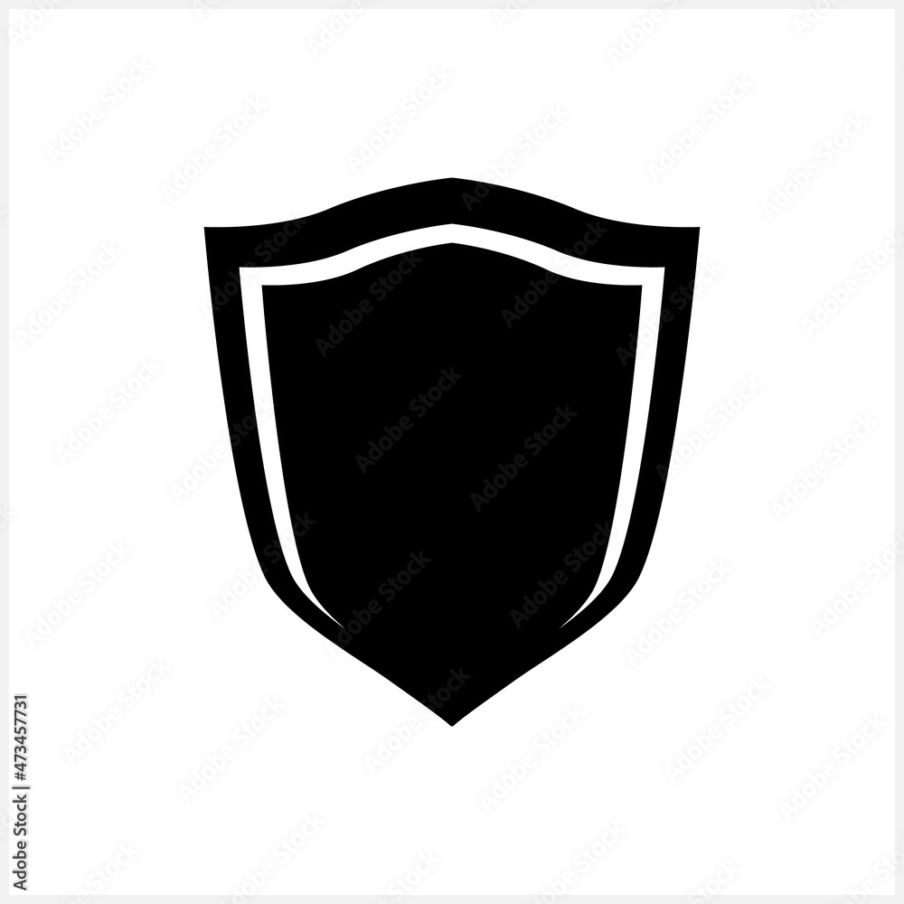 Shield, guard icon vector. Stencil filled flat sign. Vector stock ...