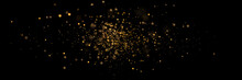 Glowing Light Effect With Many Glitter Particles Isolated On Transparent Background. Vector Star Cloud With Dust.	