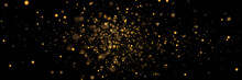 Glowing Light Effect With Many Glitter Particles Isolated On Transparent Background. Vector Star Cloud With Dust.	