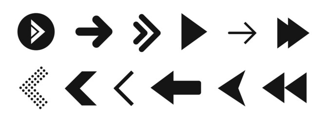 Poster - Swipe up, set of buttons for social media. Black arrows, buttons and web for advertising and marketing